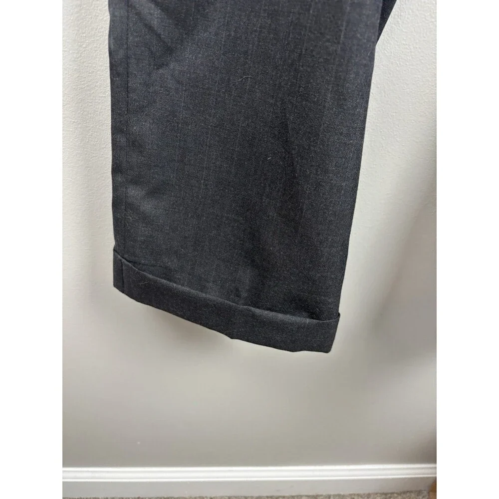 Jos. A. Bank Executive Suit Men's 46L Gray Pinstripe 100% Wool 2-Button